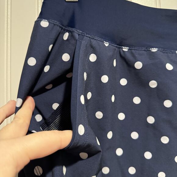 Lands End Navy Blue Polka Dot Swim Shorts Plus Size 18W - Picture 3 of 6